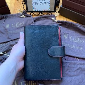 GILLIO MATTE SILVER RINGS BLACK/ Red